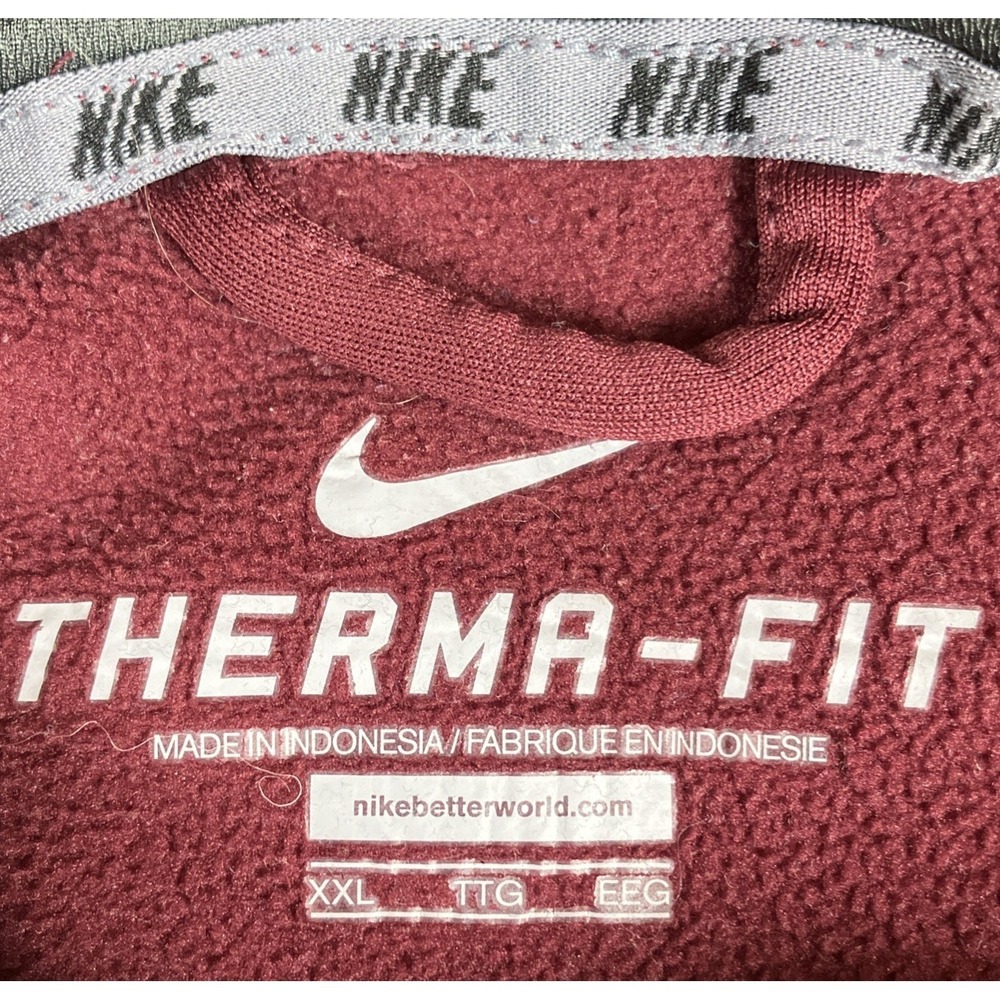 Nike Therma-Fit NASCAR Joe Gibbs Racing Maroon Hoodie Sweatshirt Men's XXL - Picture 4 of 7